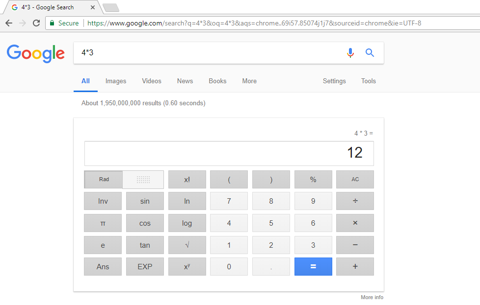 google chrome calculator2