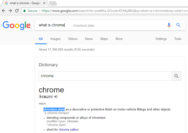 search in chrome
